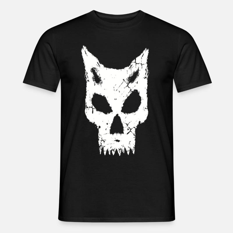 Wolf Logo - Männer T-Shirt - Schwarz