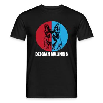Belgischer Malinois - Männer T-Shirt - Schwarz - Vorne - AI Model Male 178 light (178cm)