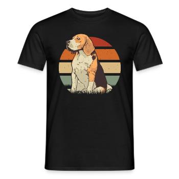 Beagle Dessin Beagle Chien - T-shirt homme - noir - Devant - AI Model Male 178 light (178cm)