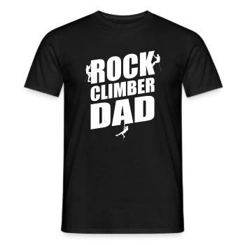 Rock Climber Papa Climbing - Men's T-Shirt - black - Front - AI Model Male 178 light (178cm)