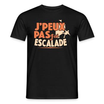 Je Peux Pas J'ai Escalade Cadeau Grimpeur Montagne - T-shirt homme - noir - Devant - AI Model Male 178 light (178cm)