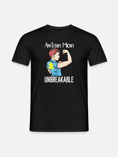 Autism Mom Unbreakable Autistic Child Support - Männer T-Shirt - Schwarz