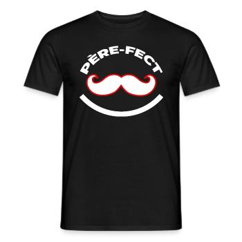 Père-fect Phrase Humoristique Sarcasme cadeau père - T-shirt homme - noir - Devant - AI Model Male 178 light (178cm)