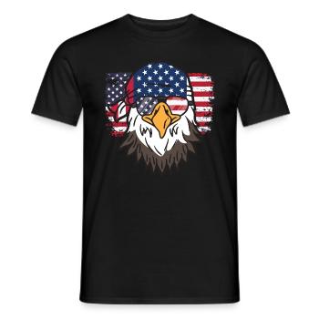 4 juillet Jour de l’indépendance USA Amérique patriotique - T-shirt homme - noir - Devant - AI Model Male 178 light (178cm)