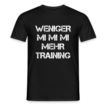 Moins de mimimi plus d’entraînement drôle gym dire - T-shirt homme - noir - Devant - AI Model Male 178 light (178cm)