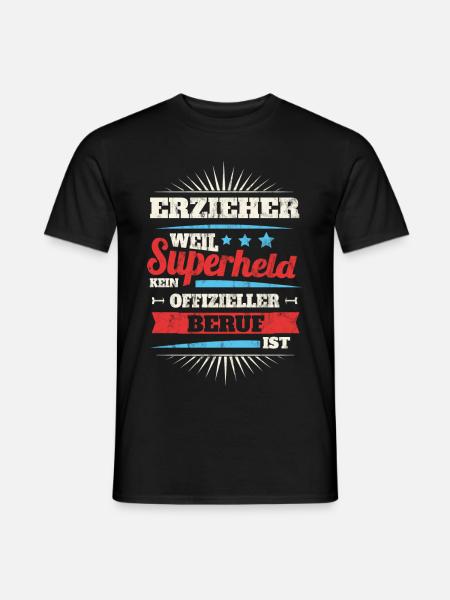 Erzieher Superheld - Männer T-Shirt - Schwarz