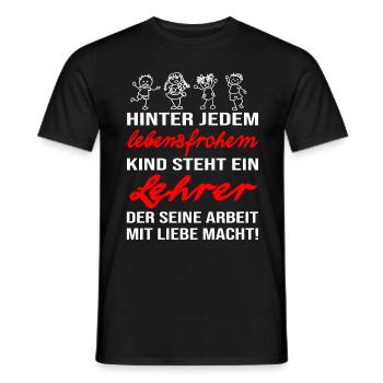 Lehrer der seinem Job liebt. Kindererziehung - Männer T-Shirt - Schwarz - Vorne - AI Model Male 178 light (178cm)
