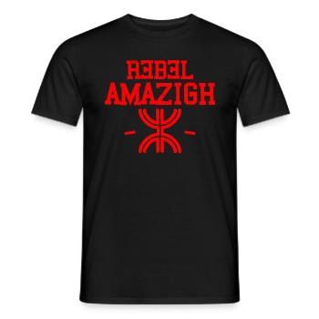 Amazigh Rebel for the Amazigh and Berber - Men's T-Shirt - black - Front - AI Model Male 178 light (178cm)