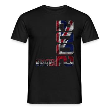 ÉDITION LIMITÉE ANGLETERRE 2002 24E ANNIVERSAIRE UK - T-shirt homme - noir - Devant - AI Model Male 178 light (178cm)