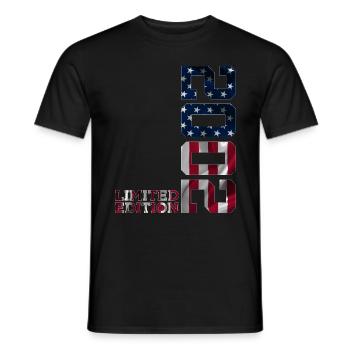ÉDITION LIMITÉE 24E ANNIVERSAIRE USA 2002 - T-shirt homme - noir - Devant - AI Model Male 178 light (178cm)