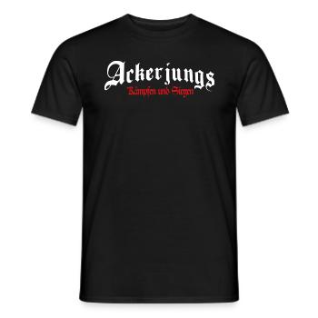 Ackerjungs Kämpfen und Siegen - Männer T-Shirt - Schwarz - Vorne - AI Model Male 178 light (178cm)