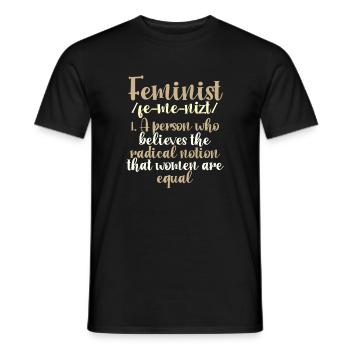 Feminism Gifts Radical Notion Women are Equal - Men's T-Shirt - black - Front - AI Model Male 178 light (178cm)