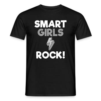 Women Empowerment Gifts Smart Girls Rock Girl - Men's T-Shirt - black - Front - AI Model Male 178 light (178cm)