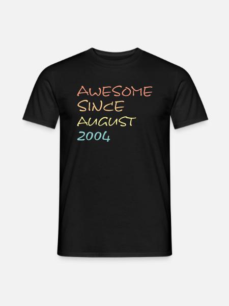 Awesome Since August 2004 - Männer T-Shirt - Schwarz