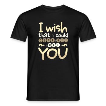 Sarkastische Wünsche, ich könnte CTRL ALT DEL YOU Sarkasmus - Männer T-Shirt - Schwarz - Vorne - AI Model Male 178 light (178cm)