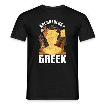 Archaeology Humor Archaeology Greek Archaeologist - Men's T-Shirt - black - Front - AI Model Male 178 light (178cm)