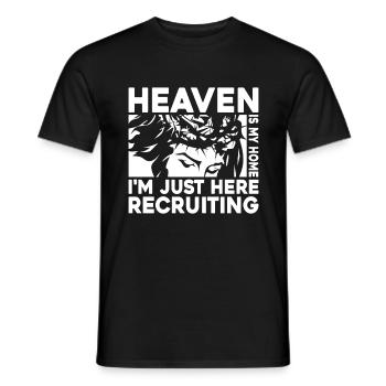 Heaven Is My Home I'm Just Here Recruiting - Men's T-Shirt - black - Front - AI Model Male 178 light (178cm)