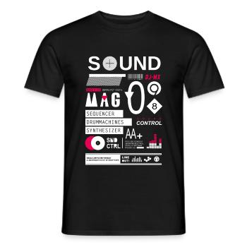 le contrôle du son - T-shirt homme - noir - Devant - AI Model Male 178 light (178cm)