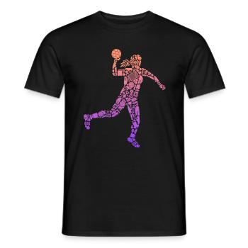 Symboles de handball Femmes Filles Handball Joueuse - T-shirt homme - noir - Devant - AI Model Male 178 light (178cm)