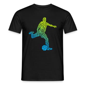 Fußball Symbole Fußballspieler Jungen Fußballer - Männer T-Shirt - Schwarz - Vorne - AI Model Male 178 light (178cm)