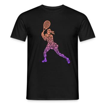 Tennis Symbole Frauen Mädchen Tennisspielerin - Männer T-Shirt - Schwarz - Vorne - AI Model Male 178 light (178cm)