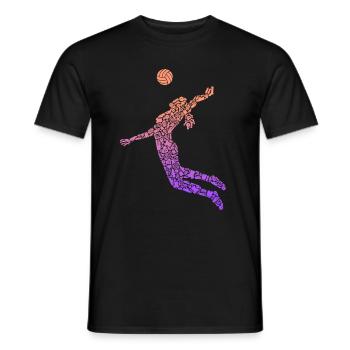 Symboles des joueurs de volleyball Femmes Filles Volleyball - T-shirt homme - noir - Devant - AI Model Male 178 light (178cm)
