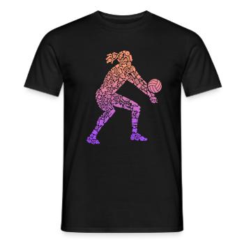 Volleyballspielerin Symbole Mädchen Volleyball - Männer T-Shirt - Schwarz - Vorne - AI Model Male 178 light (178cm)