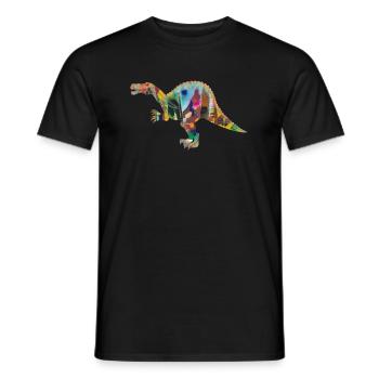 Spinosaurus,dinosaur,graffiti - Men's T-Shirt - black - Front - AI Model Male 178 light (178cm)