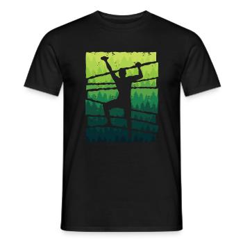 Klettern Freiklettern Jungen Berge Bouldern - Männer T-Shirt - Schwarz - Vorne - AI Model Male 178 light (178cm)