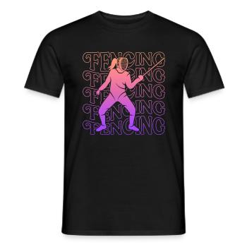 Fechter Fechtmeister Damen Frauen Mädchen Fechten - Männer T-Shirt - Schwarz - Vorne - AI Model Male 178 light (178cm)