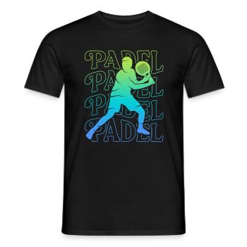 Padel Tennis Padel Tennis Boys Padel Men - Men's T-Shirt - black - Front - AI Model Male 178 light (178cm)