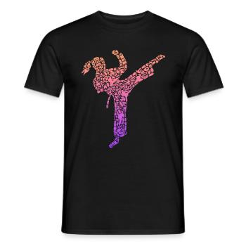 Karate Girl Kampfsportler Kinder Taekwondo Mädchen - Männer T-Shirt - Schwarz - Vorne - AI Model Male 178 light (178cm)