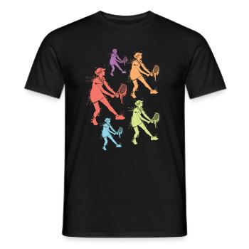 Joueur De Tennis Enfants Joueur De Tennis Fille - T-shirt homme - noir - Devant - AI Model Male 178 light (178cm)