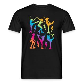 Roller Skates Roller Skating Women Kids Girls Skates - Men's T-Shirt - black - Front - AI Model Male 178 light (178cm)