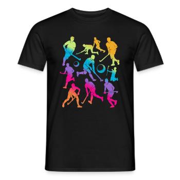 Hockey Joueur De Hockey Filles Hockey Sur Gazon Enfants - T-shirt homme - noir - Devant - AI Model Male 178 light (178cm)