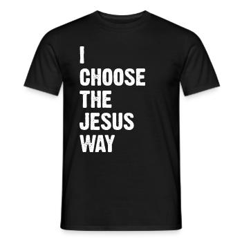 Je choisis la voie de Jésus - T-shirt homme - noir - Devant - AI Model Male 178 light (178cm)