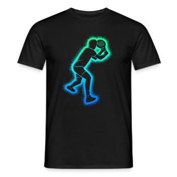 Padel Tennis Padel Rackets Kids Boys Padel - Men's T-Shirt - black - Front - AI Model Male 178 light (178cm)