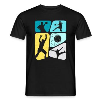 Handball Enfants Garçons Handball Joueurs - T-shirt homme - noir - Devant - AI Model Male 178 light (178cm)
