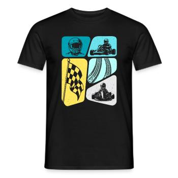 Kart Racing Go Karts Motorsport Go-Kart Garçon - T-shirt homme - noir - Devant - AI Model Male 178 light (178cm)