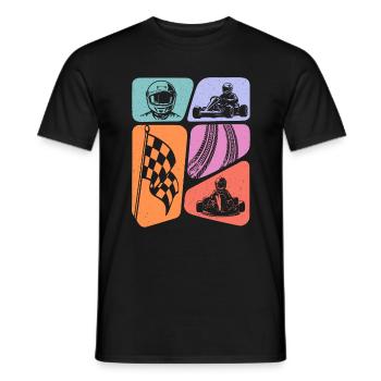 Kart Racing Go Karts Motorsport Go-Kart Garçons - T-shirt homme - noir - Devant - AI Model Male 178 light (178cm)
