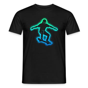 Skate Skateboarder Skater Skateboard Homme - T-shirt homme - noir - Devant - AI Model Male 178 light (178cm)