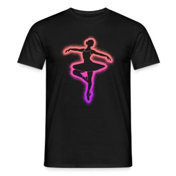 Ballerine Ballet Danseuse Danseuse Ballet Fille - T-shirt homme - noir - Devant - AI Model Male 178 light (178cm)