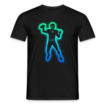 Joueurs de football américain Football masculin Garçons - T-shirt homme - noir - Devant - AI Model Male 178 light (178cm)