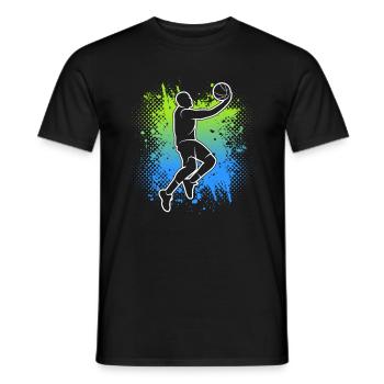 Basketball Kinder Jungen Basketballer Herren - Männer T-Shirt - Schwarz - Vorne - AI Model Male 178 light (178cm)