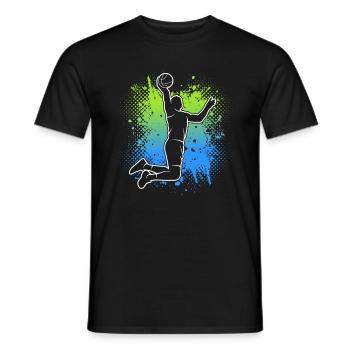 Basketball Kinder Herren Basketballer Jungen - Männer T-Shirt - Schwarz - Vorne - AI Model Male 178 light (178cm)
