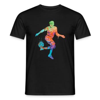 Jouer au football Football Hommes Enfants Football - T-shirt homme - noir - Devant - AI Model Male 178 light (178cm)
