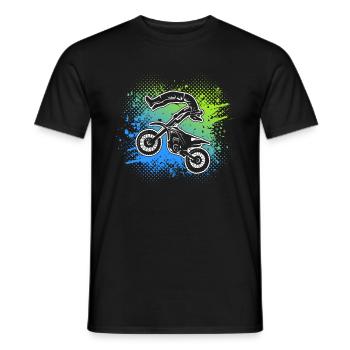 Motocross Moto Conduite Enfants Garçons Dirt Biker - T-shirt homme - noir - Devant - AI Model Male 178 light (178cm)