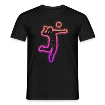 Joueuse de volley-ball Femmes Filles Joueuse de volley-ball - T-shirt homme - noir - Devant - AI Model Male 178 light (178cm)