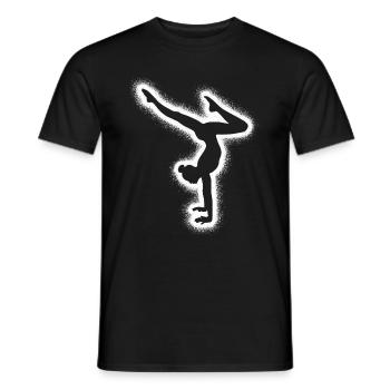 Gymnast Gymnastics Handstand Girls Ladies Gymnastics - Men's T-Shirt - black - Front - AI Model Male 178 light (178cm)