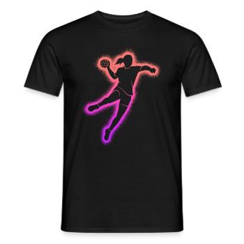Handball Handball Joueur de Handball Fille Handball - T-shirt homme - noir - Devant - AI Model Male 178 light (178cm)